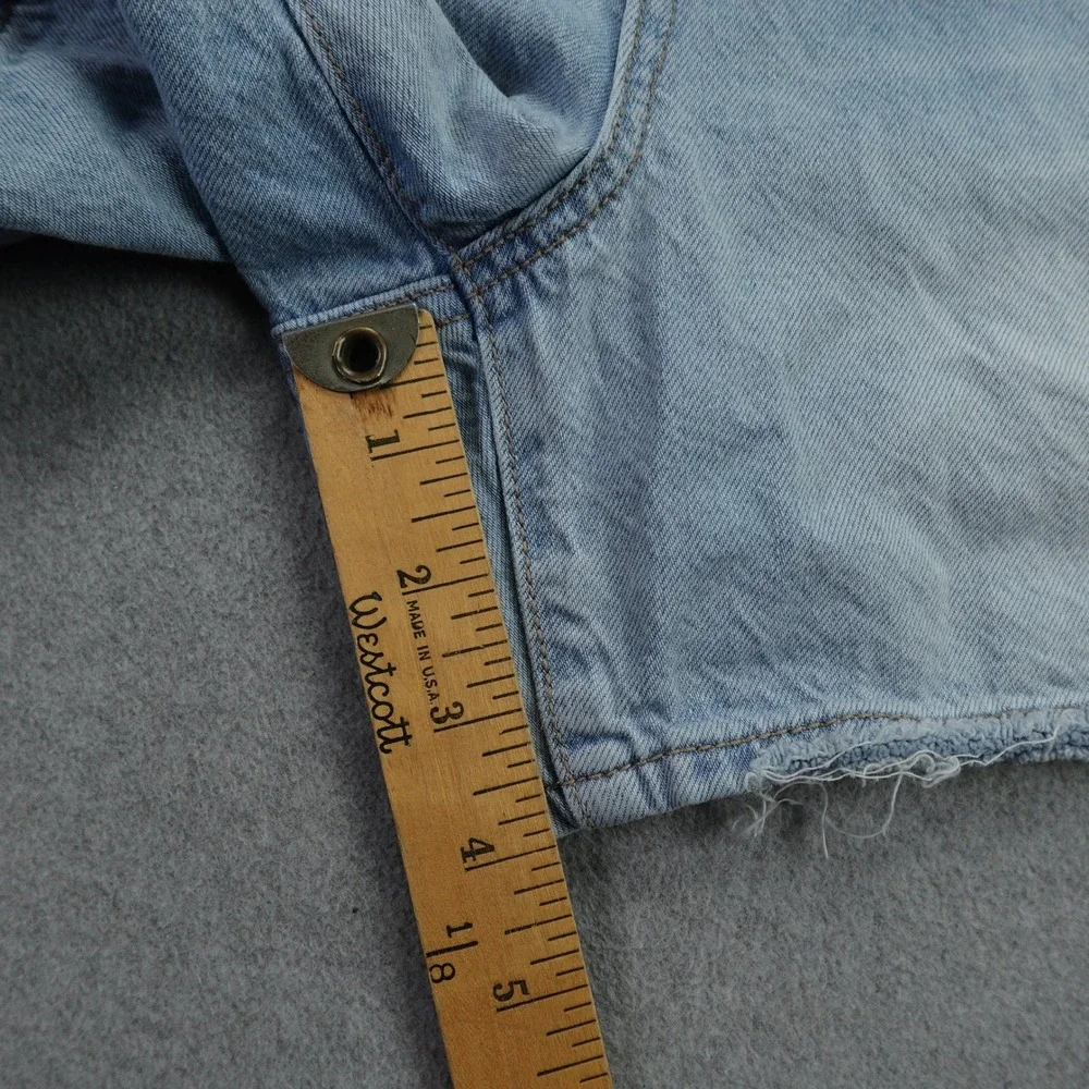 American Eagle Shorts Womens 0 Blue Highest‎ Rise Baggy Distressed Denim